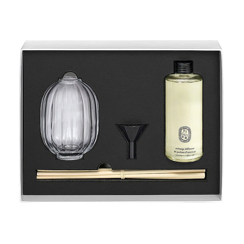 Аромадифузор Diptyque Figuier (змінний блок, 200 мл + флакон, 1 шт + лійка, 1 шт + палички, 6 шт)